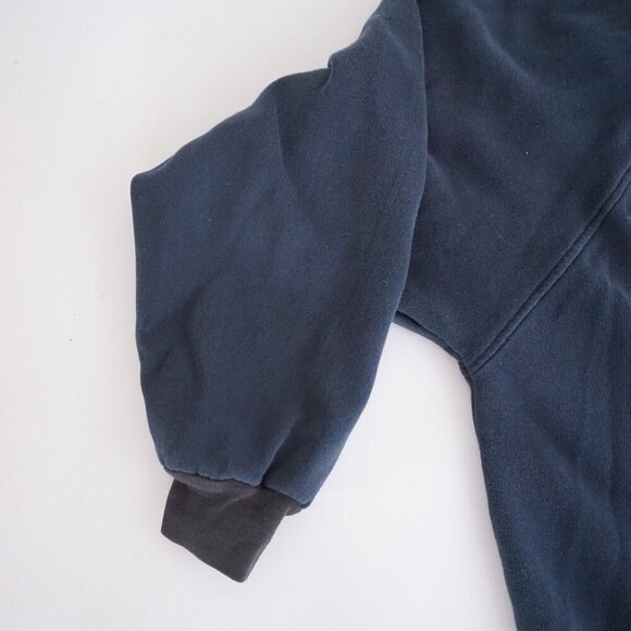 VTG '90s Sam Eer Adam Ferrari Navy Honeycomb Lined Zip Up Hoodie Sweatshirt XL - Picture 11 of 12